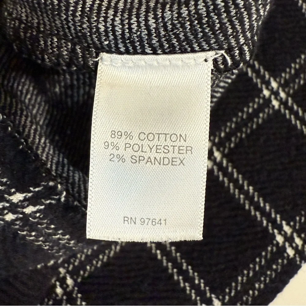 J.Jill womens Ponte Knit Black and White mini Pencil Skirt size XL schoolgirl